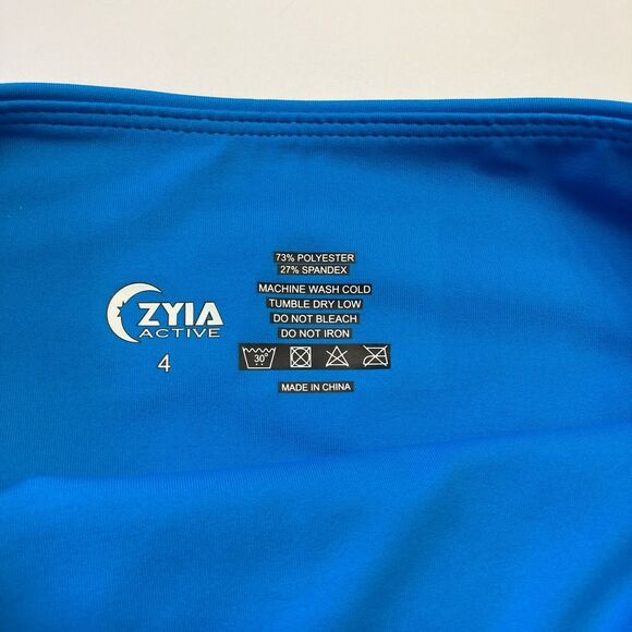 Zyia Royal‎ Blue Willow Light N Tight Hi-Rise Crop Legging Size 4 With Pockets - Picture 8 of 12
